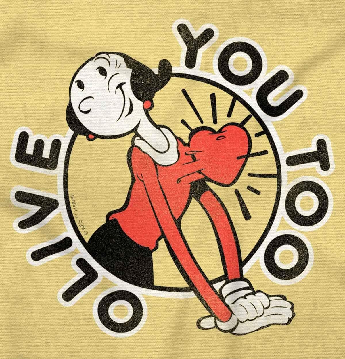 image:imagePopeye Olive OYL You Too Cute Funny Youth T Shirt Tee GirlsButter