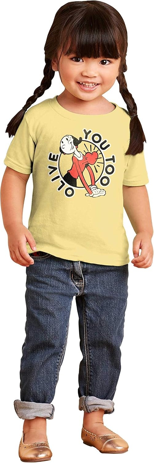 image:imagePopeye Olive OYL You Too Cute Funny Youth T Shirt Tee GirlsButter