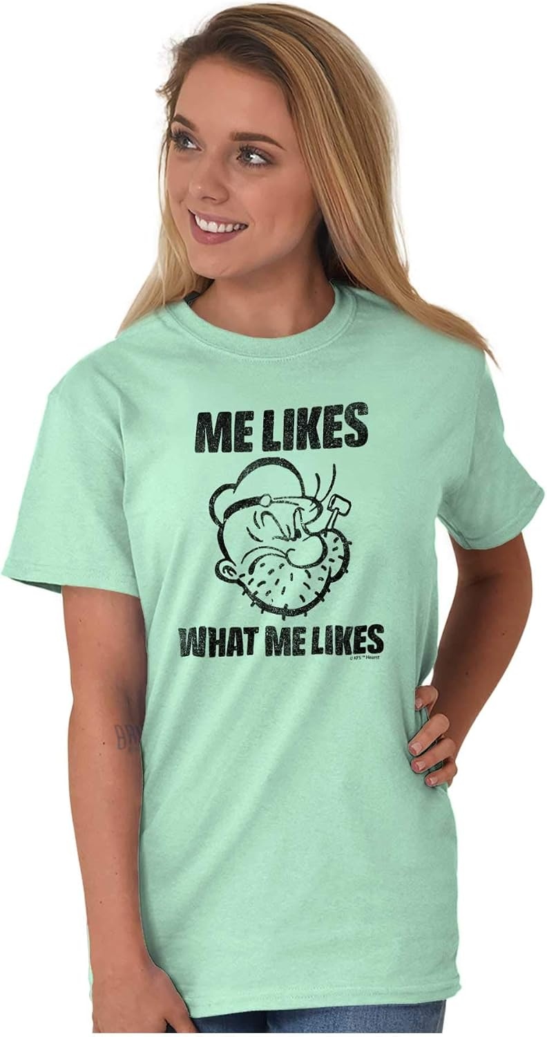 image:imagePopeye Quote What Me Likes Graphic T Shirt Men or WomenMint Green
