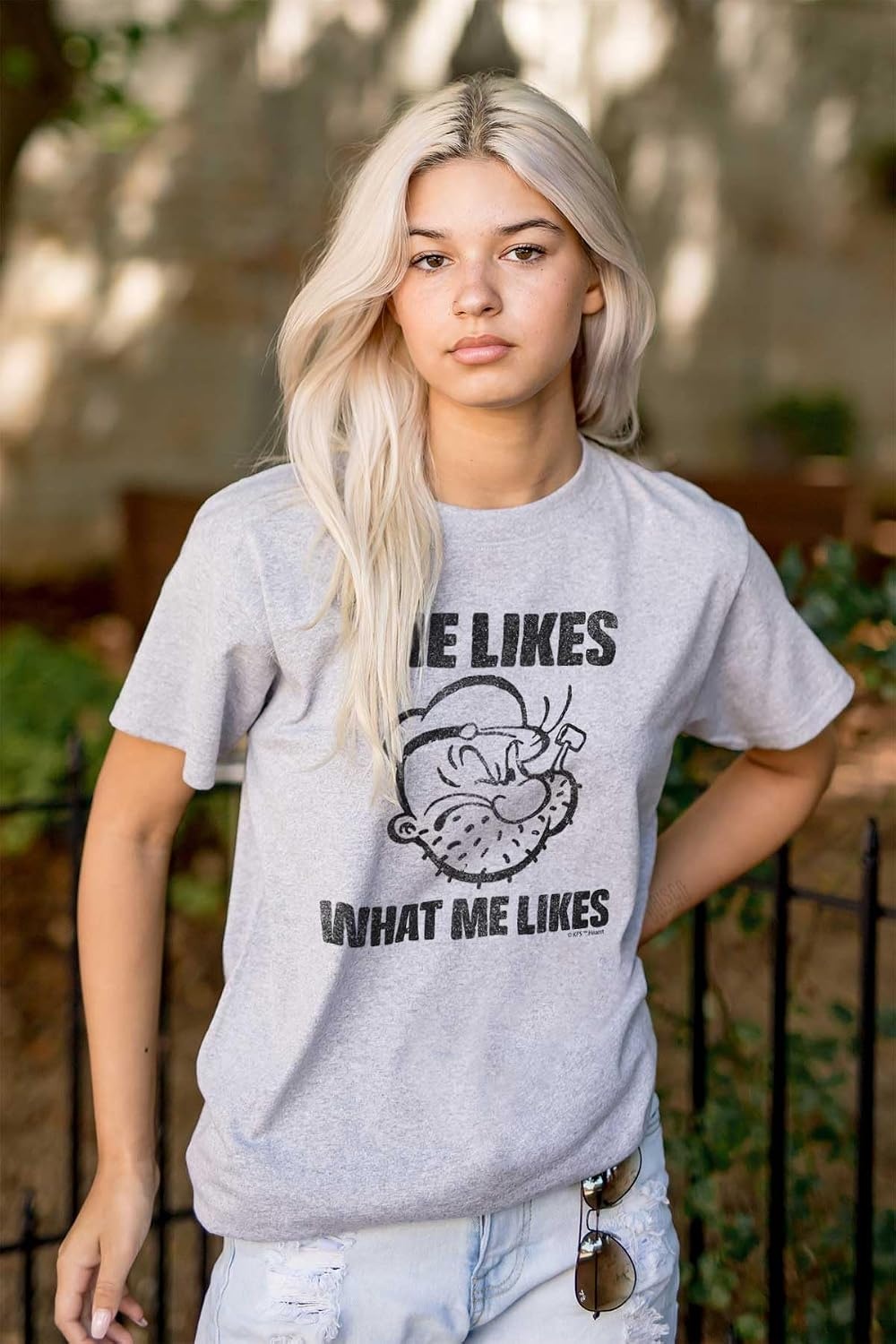 image:imagePopeye Quote What Me Likes Graphic T Shirt Men or WomenSport Grey