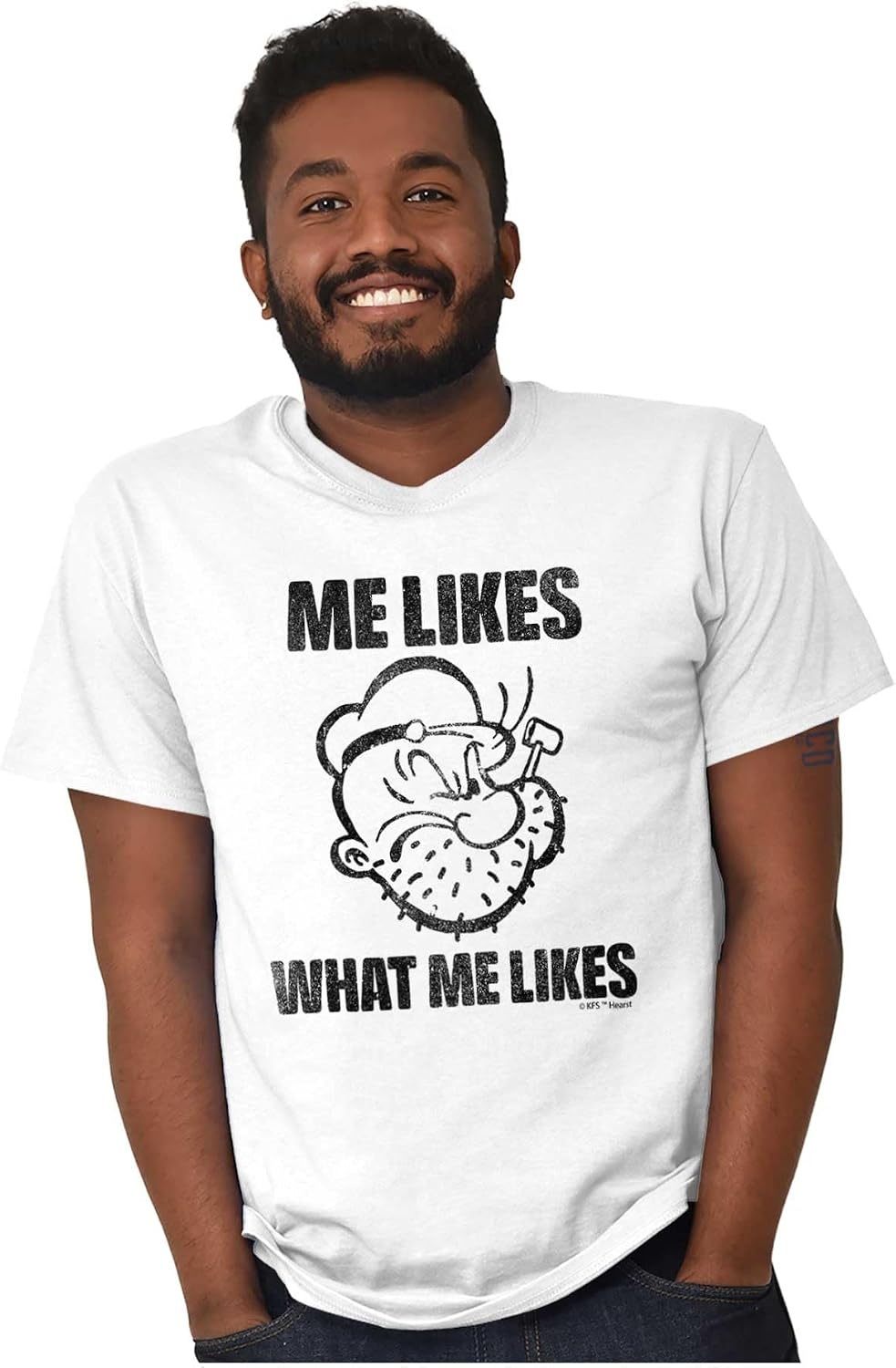image:imagePopeye Quote What Me Likes Graphic T Shirt Men or WomenWhite