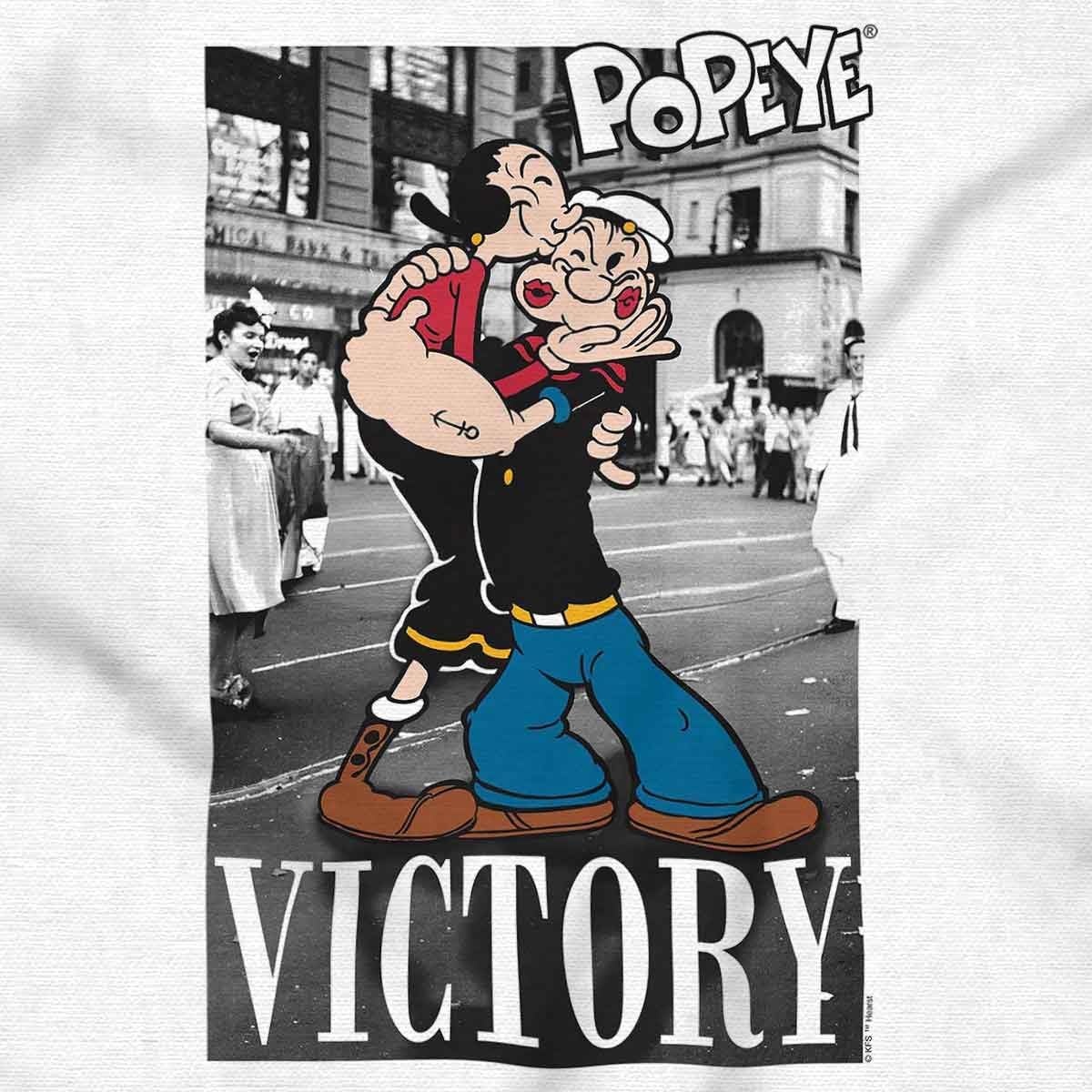 image:imagePopeye Sailor Kiss Victory Photo Graphic T Shirt Men or WomenWhite