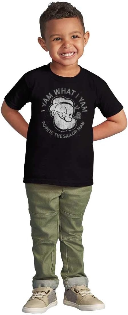 image:imagePopeye Sailor Man Quote What I Yam Toddler Boy Girl T ShirtBlack