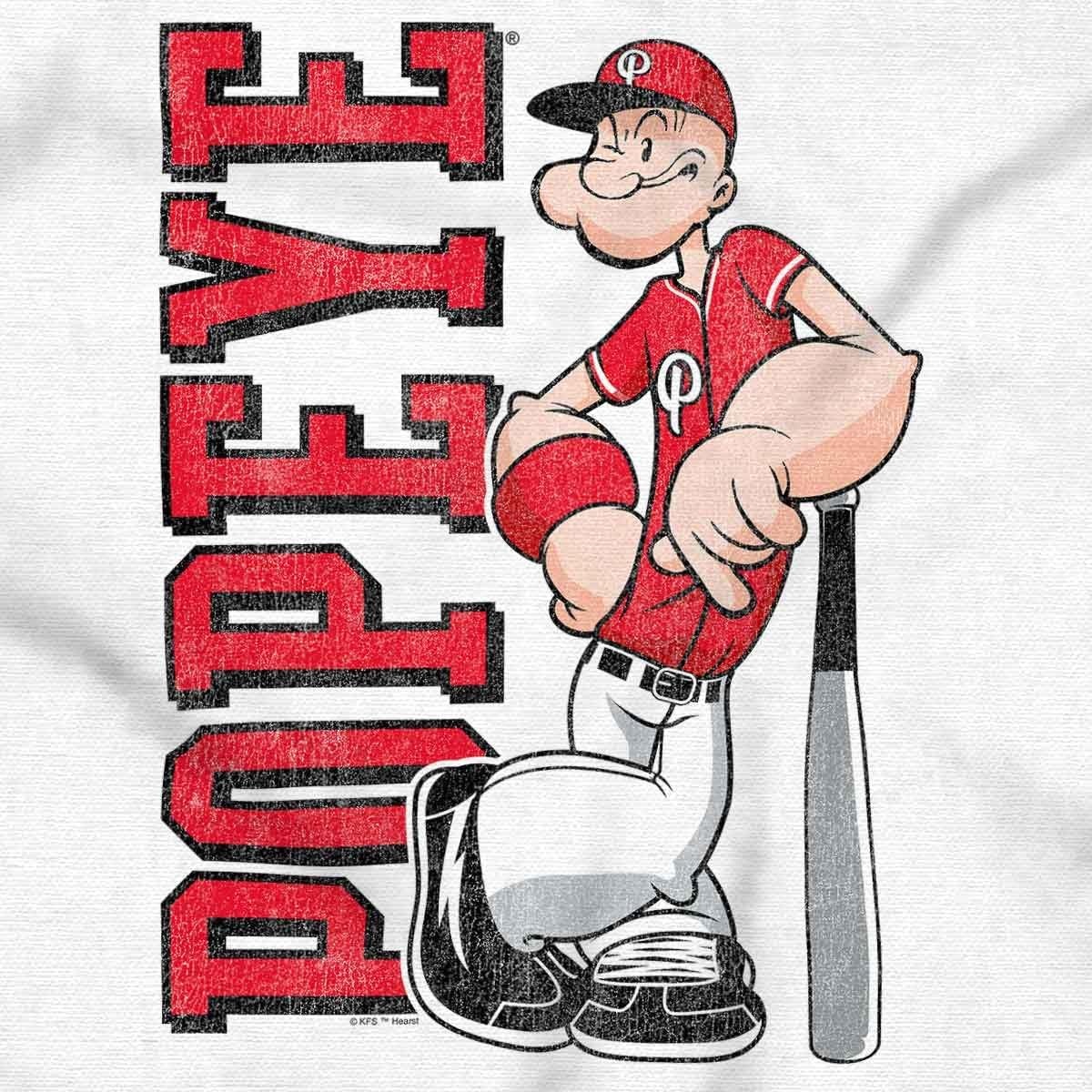 image:imagePopeye Sports Team Baseball Player Game Day Graphic T Shirt Men or WomenWhite Baseball Player