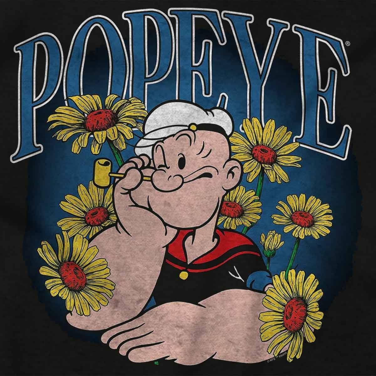 image:imagePopeye The Sailor Man Cartoon Flowers Baby Bodysuit Jumper GirlsBlack