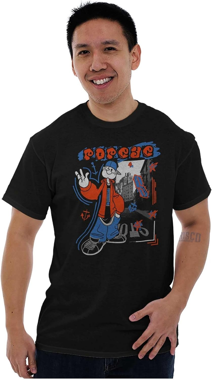 image:imagePopeye Urban City Graffiti Street Art Graphic T Shirt Men or WomenBlack
