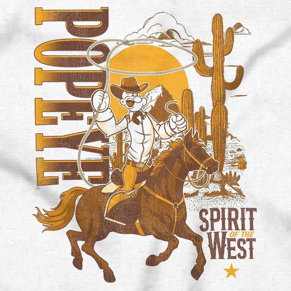 image:imagePopeye Western Desert Cowboy Cartoon Baby Romper Boys or GirlsWhite Spirit of the West
