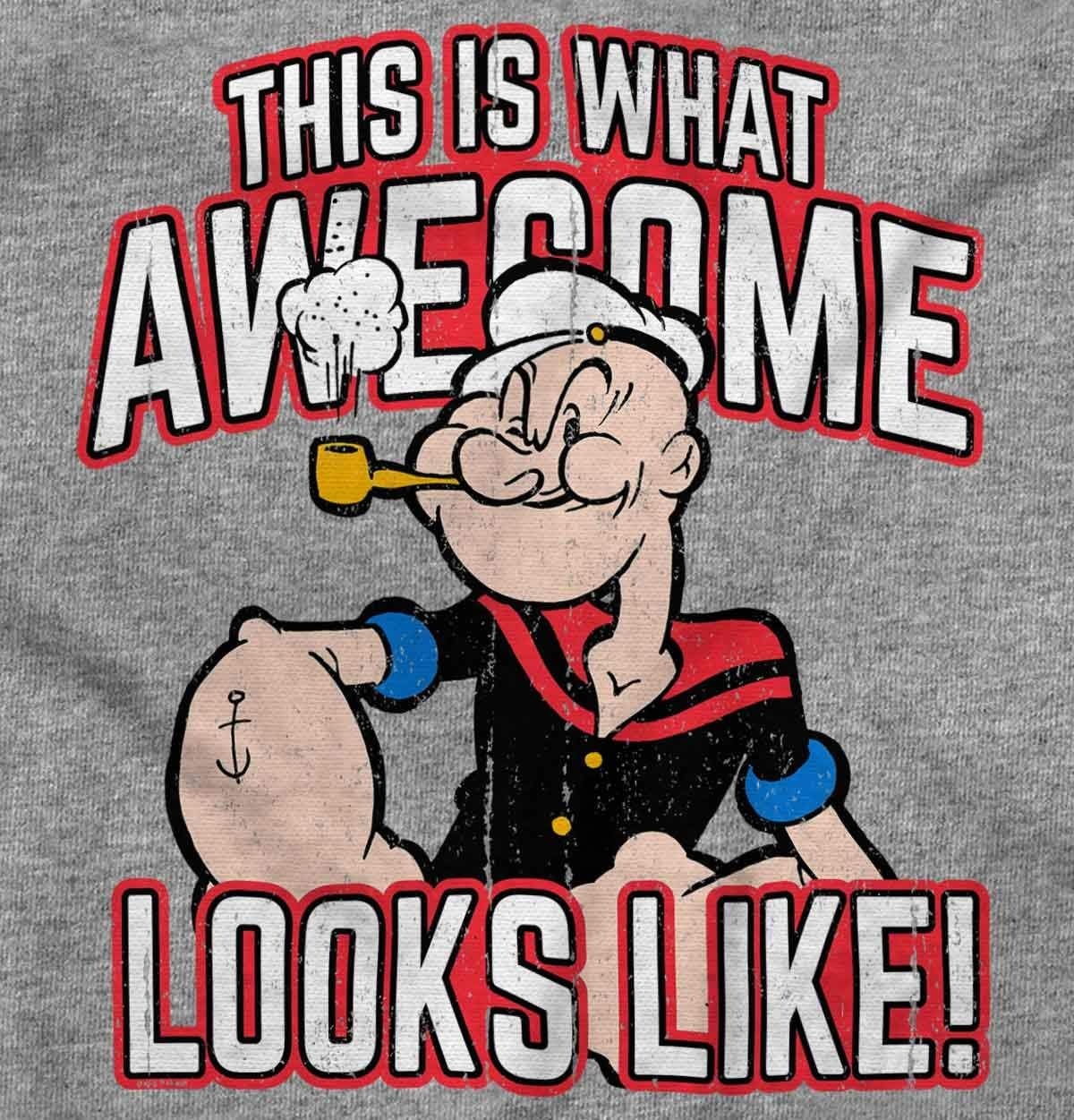 image:imagePopeye What Awesome Looks Like Cool Toddler Boy Girl T ShirtHeather