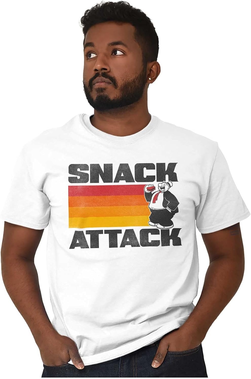 image:imagePopeye Wimpy Snack Attach Funny Retro Graphic T Shirt Men or WomenWhite