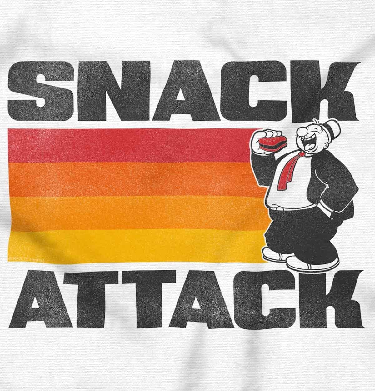 image:imagePopeye Wimpy Snack Attach Funny Retro Graphic T Shirt Men or WomenWhite