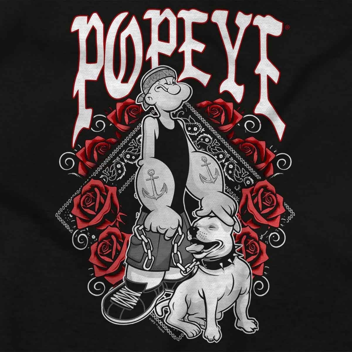 image:imagePopeye and Friends Urban Cholo LA West Coast Toddler Baby Graphic T ShirtBlack Popeye Bandana