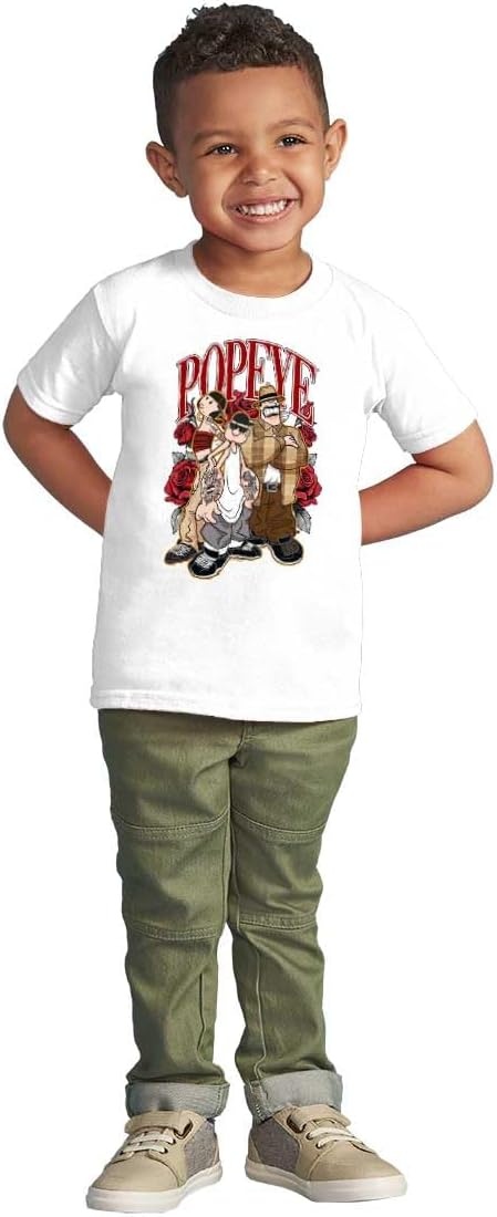 image:imagePopeye and Friends Urban Cholo LA West Coast Toddler Baby Graphic T ShirtWhite Rose Gang