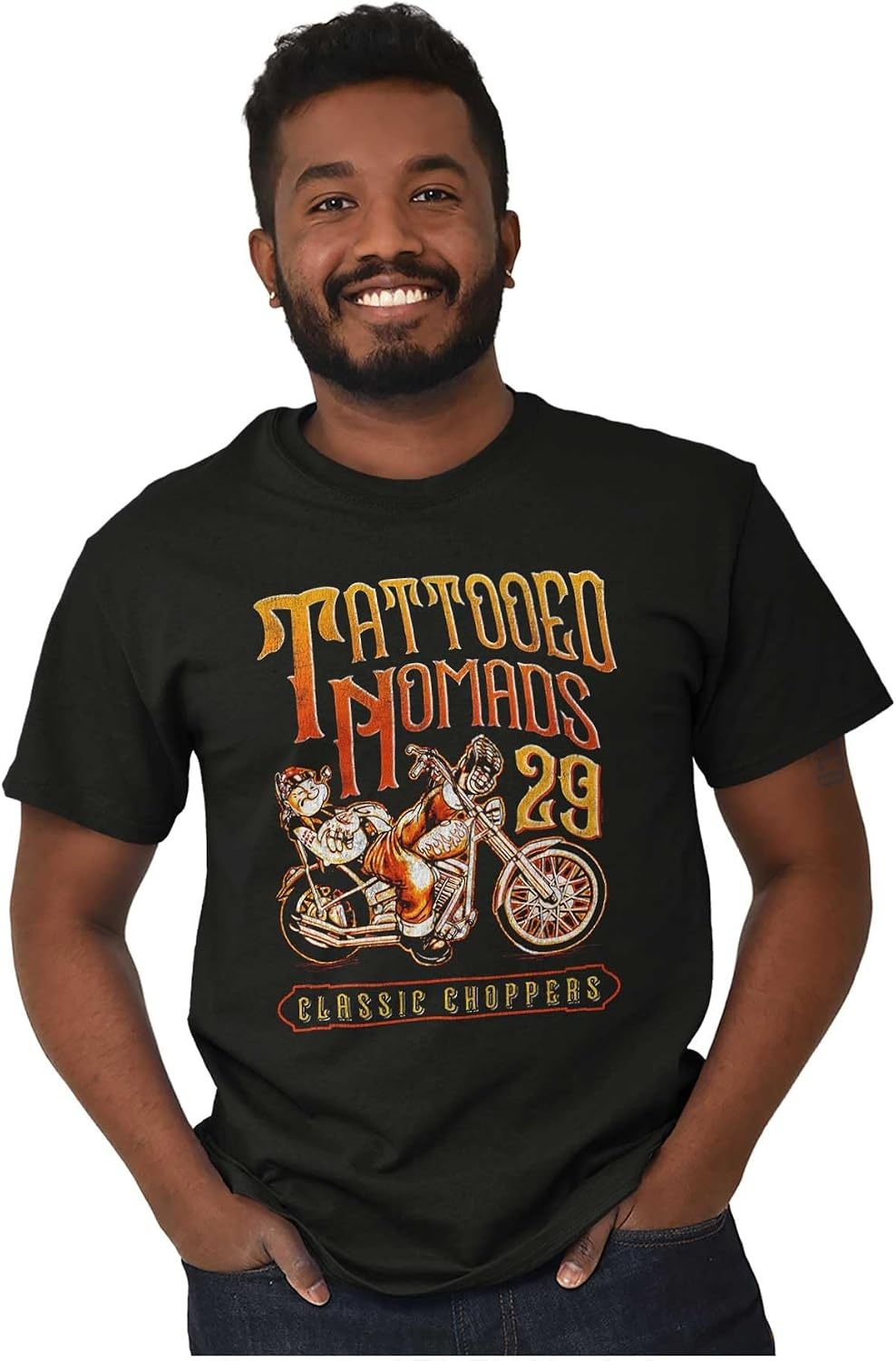 image:imageVintage Popeye Biker Classic Choppers Graphic T Shirt Men or WomenBlack Tattooed Nomads