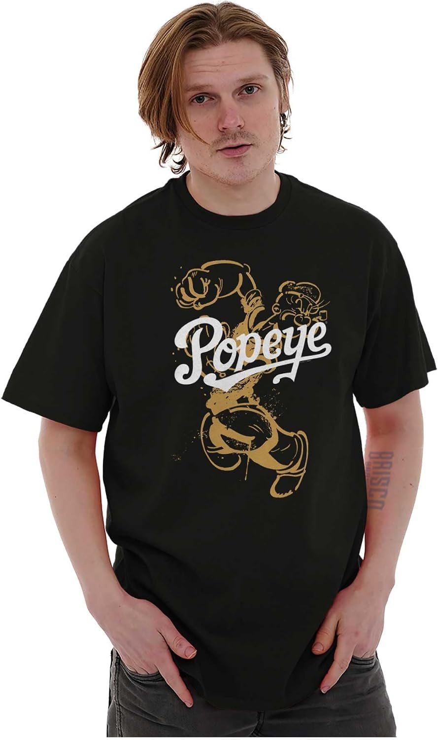 image:imageVintage Popeye The Sailor Man Cartoon Graphic T Shirt Men or WomenBlack