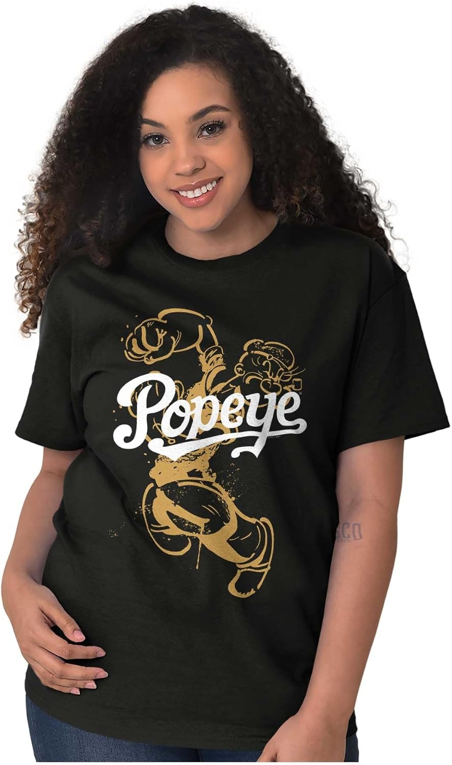image:imageVintage Popeye The Sailor Man Cartoon Graphic T Shirt Men or WomenBlack