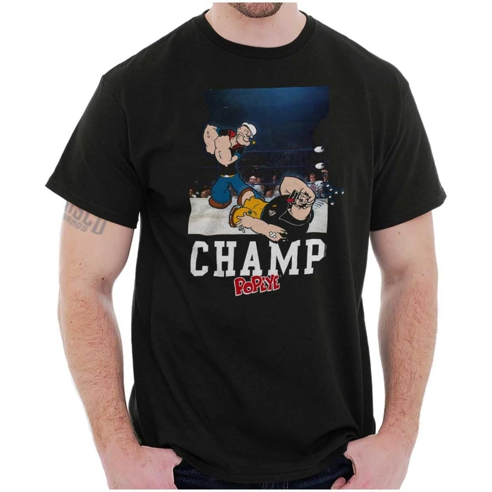 image:imageBrisco Brands Popeye Boxing Championship Photo Graphic T Shirt Men or WomenBlack