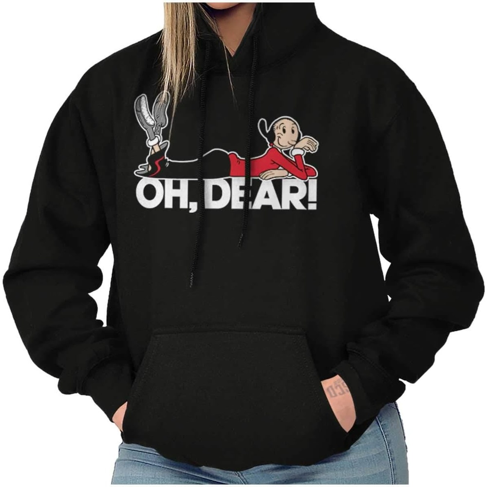 image:imageBrisco Brands Popeye Olive Oyl Oh Dear Quote Hoodie Sweatshirt WomenBlack