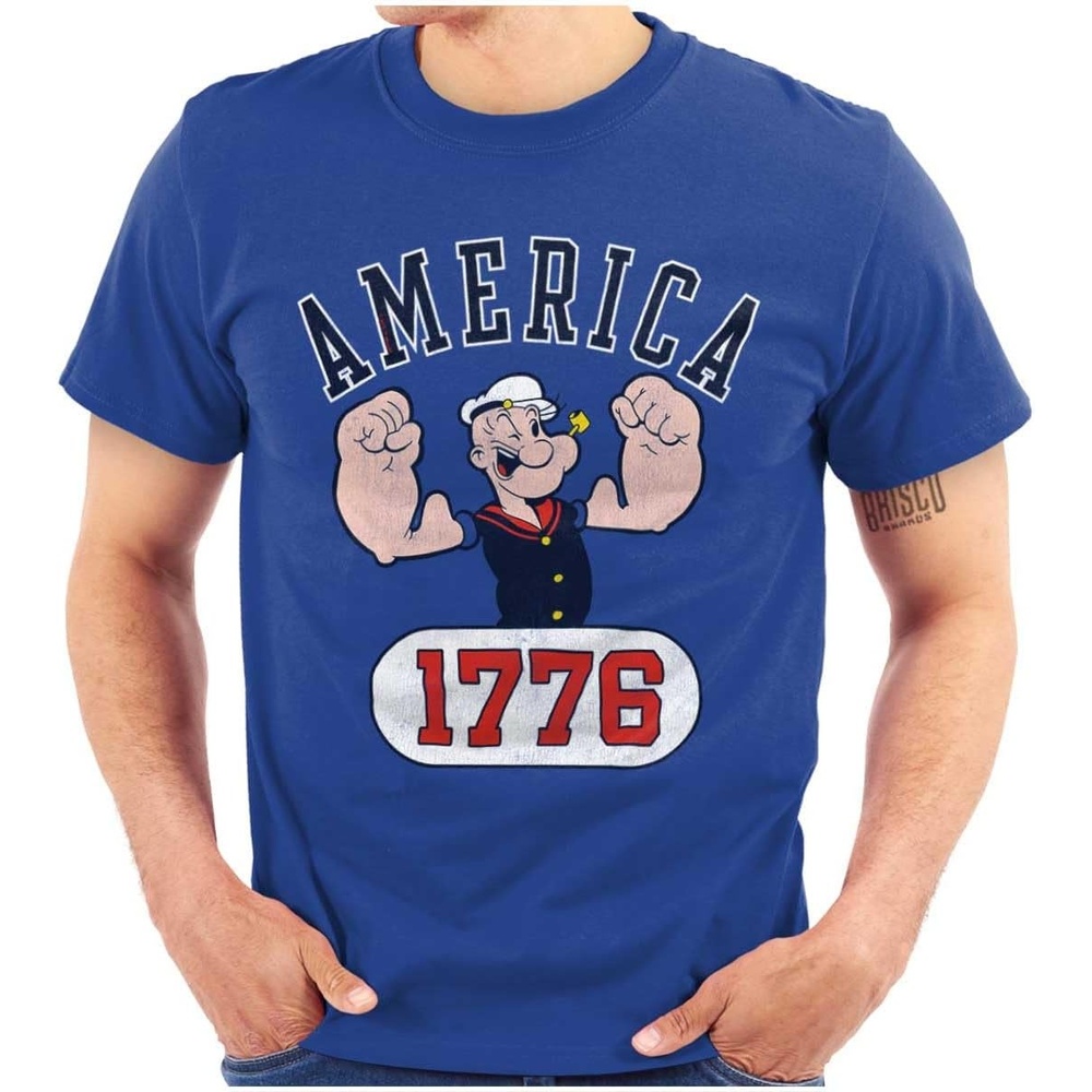 image:imageBrisco Brands Popeye The Sailor Man America 1776 Graphic T Shirt Men or WomenRoyal