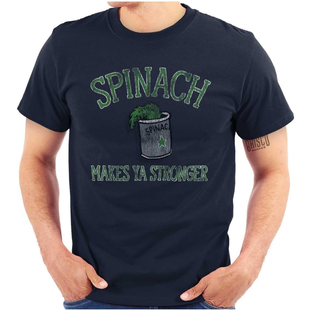 image:imageBrisco Brands Spinach Makes Ya Stronger Popeye Graphic T Shirt Men or WomenNavy