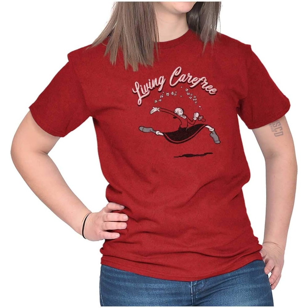 image:imageOlive OYL Living Carefree Cute Popeye Womens Graphic T Shirt TeesAntique Cherry Red