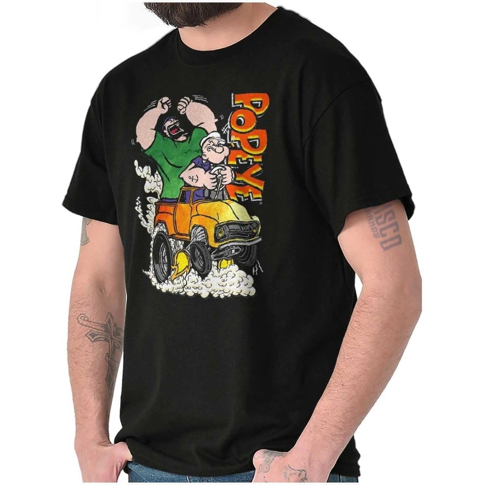 image:imagePopeye Bluto Monster Truck Chaos Graphic T Shirt Men or WomenBlack