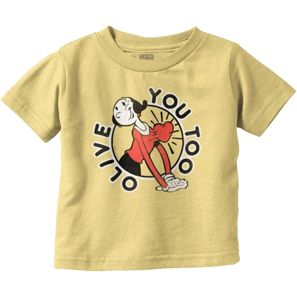 image:imagePopeye Olive OYL You Too Cute Funny Youth T Shirt Tee GirlsButter