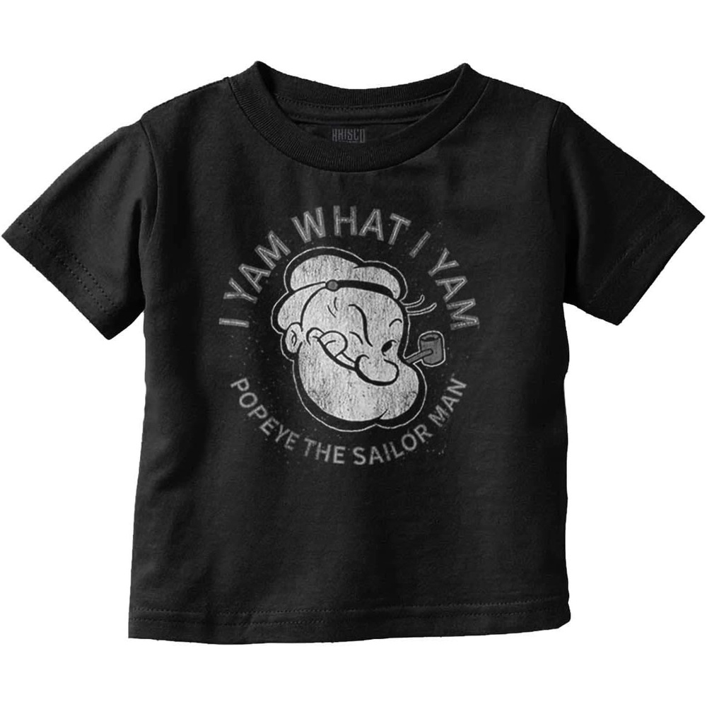image:imagePopeye Sailor Man Quote What I Yam Toddler Boy Girl T ShirtBlack