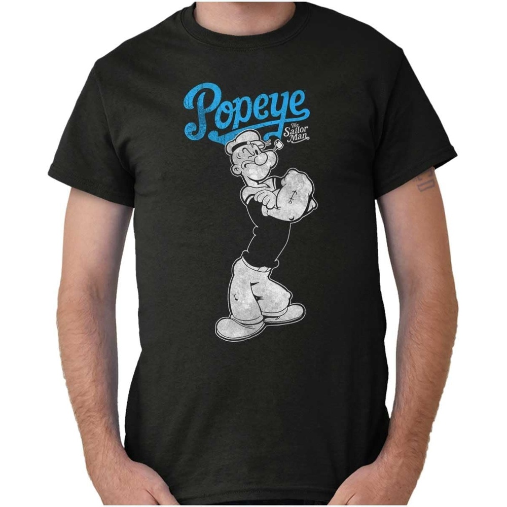 image:imagePopeye The Sailorman Classic Cartoon Graphic T Shirt Men or WomenBlack