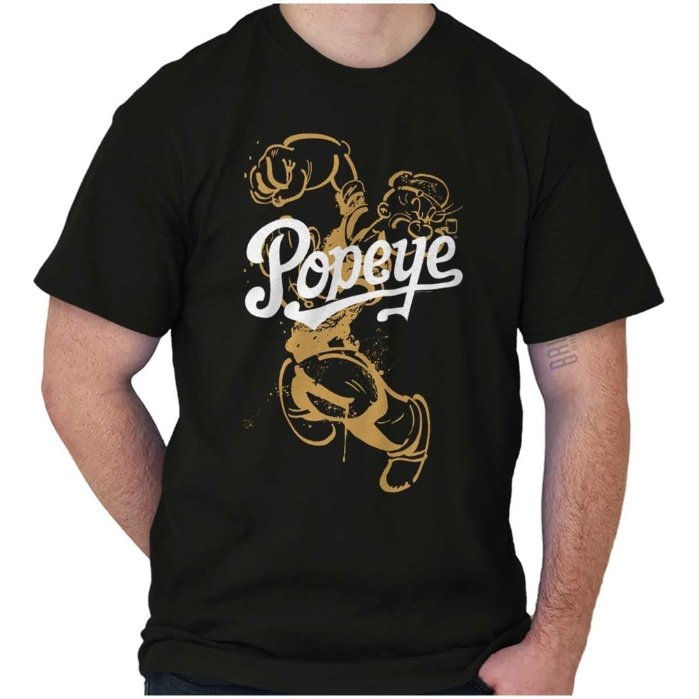 image:imageVintage Popeye The Sailor Man Cartoon Graphic T Shirt Men or WomenBlack