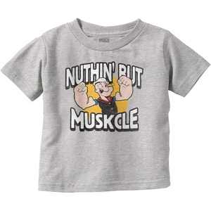Brisco Brands Nuthin But Muskcle Popeye Sailor Youth T Shirt Tee Girls(Heather)
