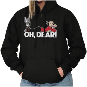 Brisco Brands Popeye Olive Oyl Oh Dear Quote Hoodie Sweatshirt Women(Black)