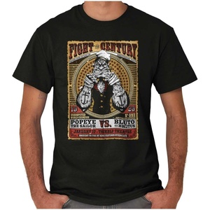 Popeye Boxing Champion Fight Poster Graphic T Shirt Men or Women(Black – Fight of the Century)