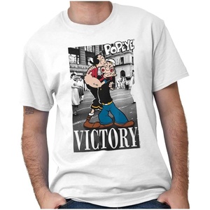 Popeye Sailor Kiss Victory Photo Graphic T Shirt Men or Women(White)