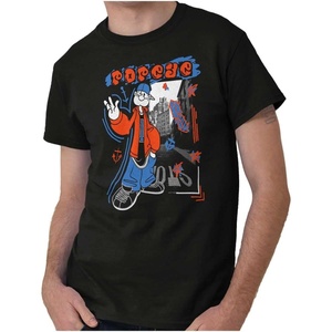 Popeye Urban City Graffiti Street Art Graphic T Shirt Men or Women(Black)