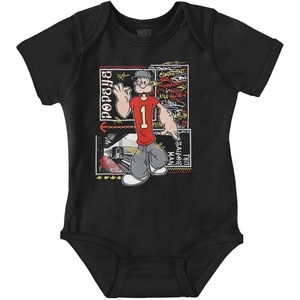 Popeye Urban Train Station Streetwear Baby Romper Boys or Girls(Black)