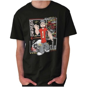 Popeye Urban Train Station Streetwear Graphic T Shirt Men or Women(Black)