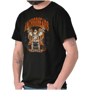 Vintage Popeye Biker Classic Choppers Graphic T Shirt Men or Women(Black – Anchor Heads Cycles)
