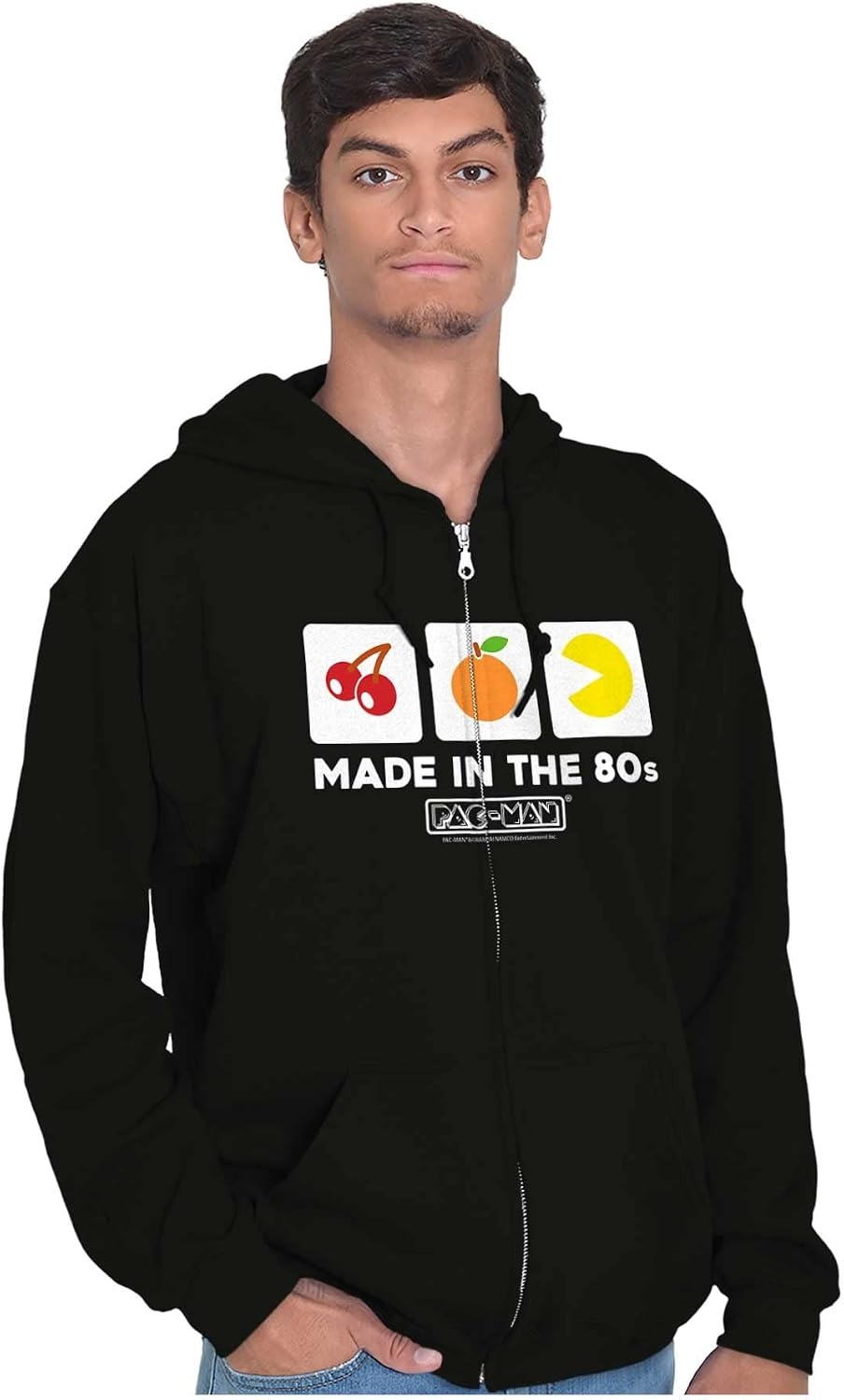 image:imageBrisco Brands PACMAN Made in the 80s Vintage Zip Up Hoodie Mens Womens