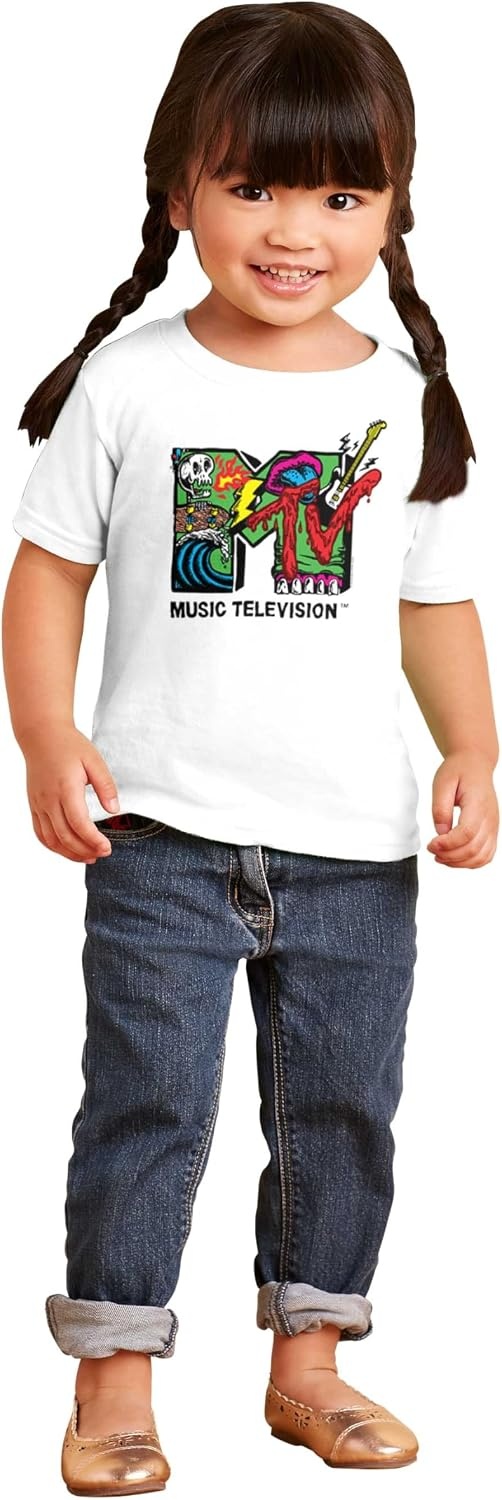 image:imageRetro MTV Punk Slime Monster Logo Toddler Boy Girl T ShirtWhite