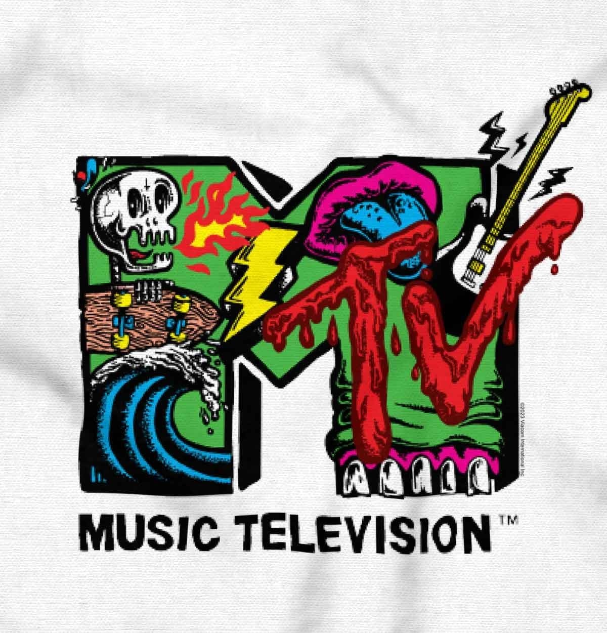 image:imageRetro MTV Punk Slime Monster Logo Toddler Boy Girl T ShirtWhite
