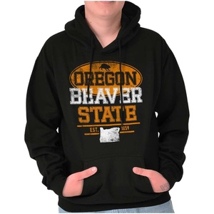 Brisco Brands Oregon OR Beaver State Pride Souvenir Hoodie Sweatshirt Women Men Black