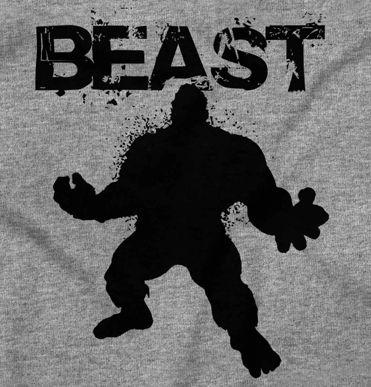 image:imageBrisco Brands Beast Gym Fitness Meathead Hoodie Hooded Sweatshirt MenSport Grey