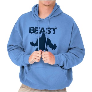 Brisco Brands Beast Gym Fitness Meathead Hoodie Hooded Sweatshirt Men(Carolina Blue)