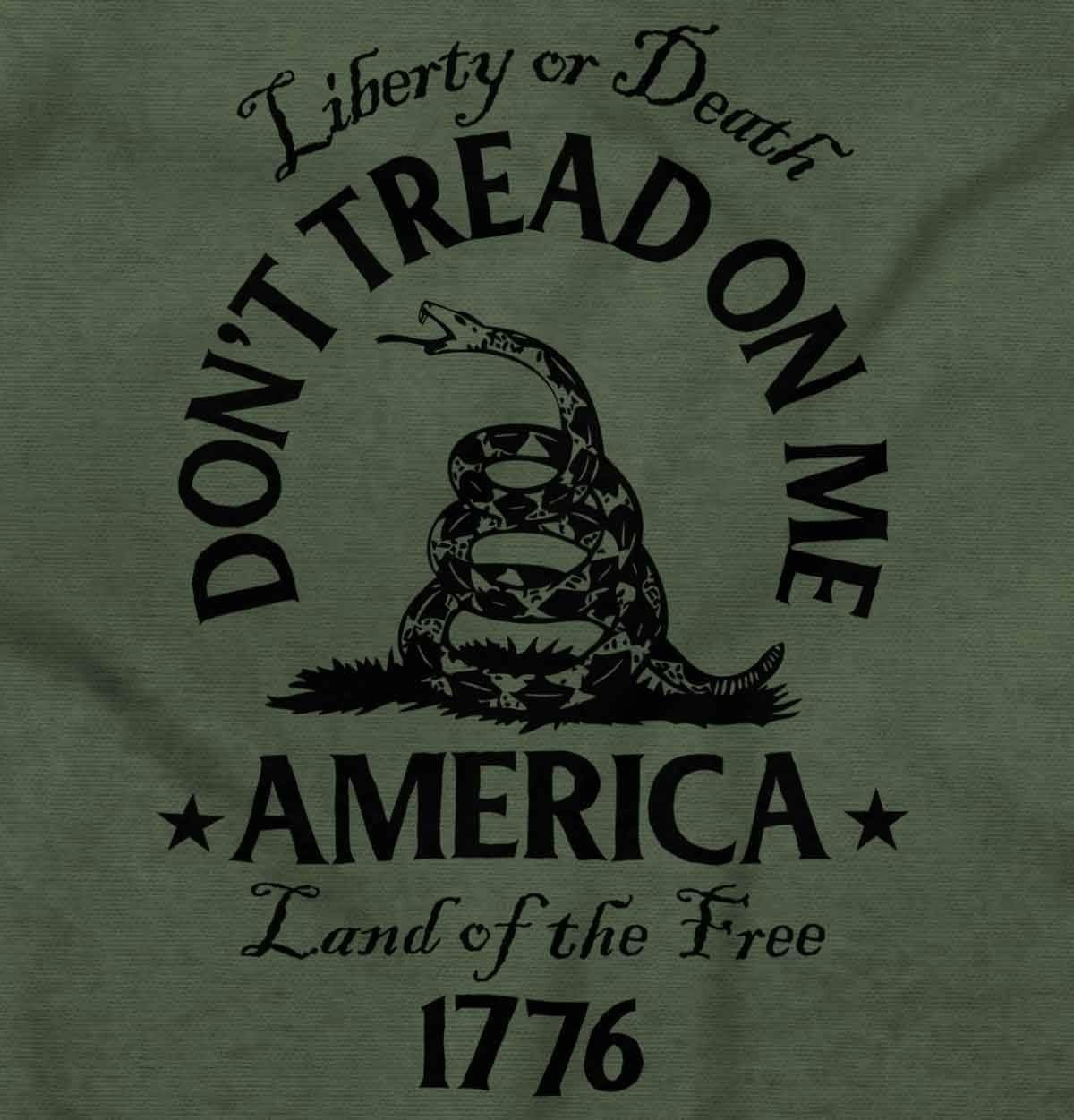 image:imageBrisco Brands Patriotic American Land of the Free Snake Hoodie Sweatshirt Women MenMilitary Green