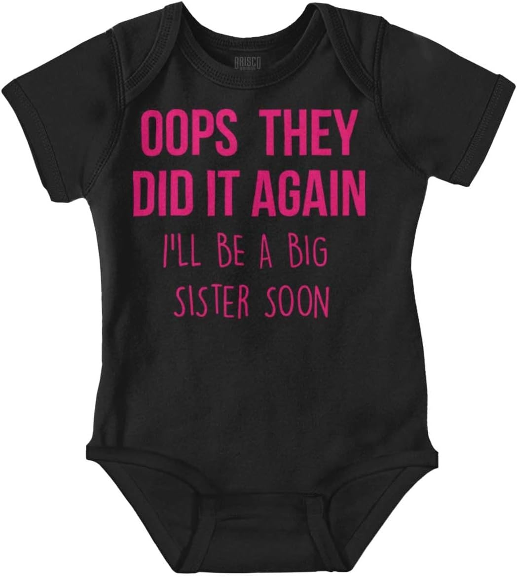 image:imageFunny Oops They Did It Again New Sibling Soon Baby Bodysuit Jumper BoysBlack