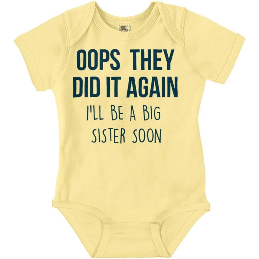 image:imageFunny Oops They Did It Again New Sibling Soon Baby Bodysuit Jumper BoysBanana